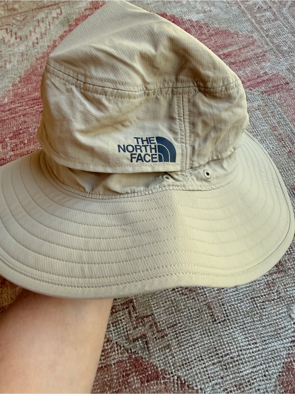 The North Face Beige Wide-Brim Sun Bucket Hat